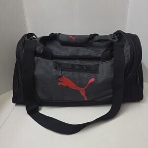 PUMA 20" Duffel Bag Gym Sports Travel Overnight Wet Shoe Compartment Black